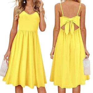 NWT Bow Back Yellow Sundress